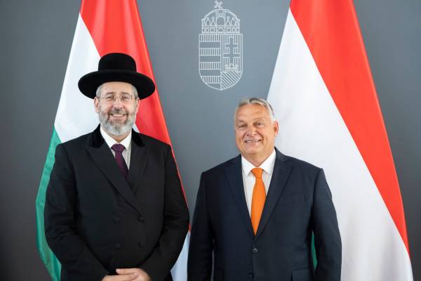 Orbán Viktor Izrael askenázi főrabbijával tárgyalt